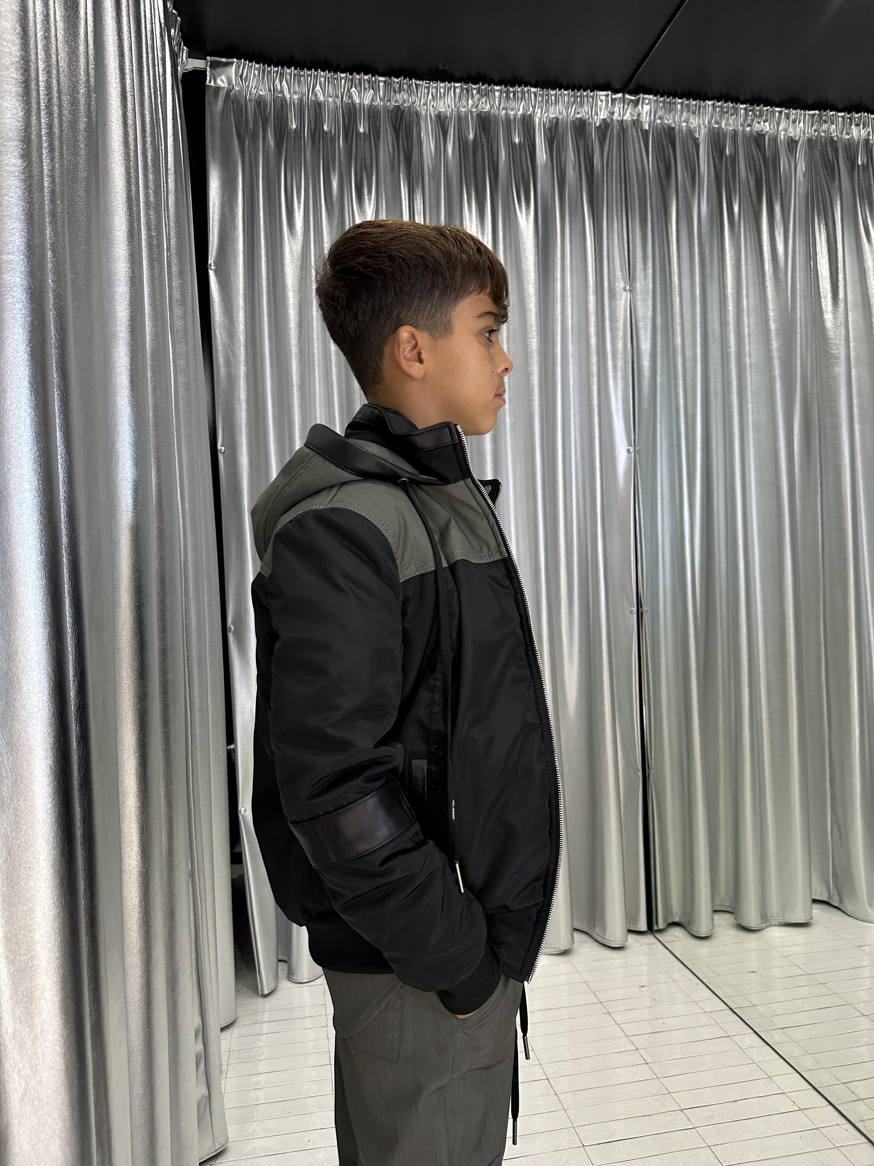 Yes London giubbino kids nero con cappuccio JR0039 NERO YES LONDON