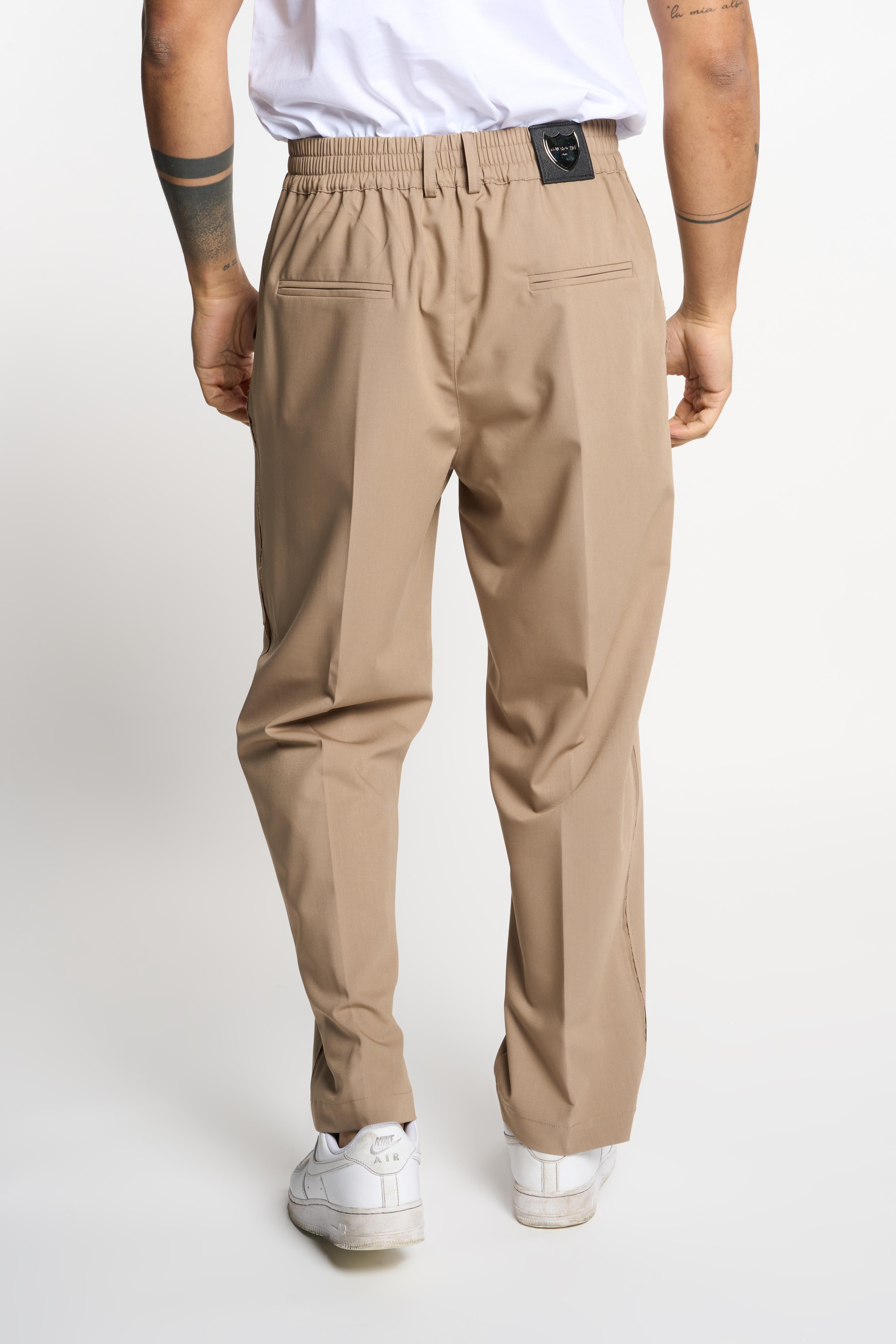 Gavroche pantaloni beige con scudetto 2057 BEIGE GAVROCHE