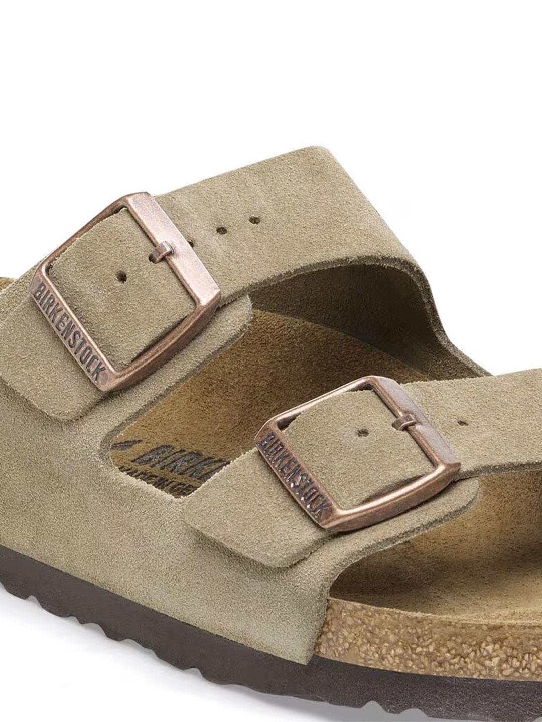 Birkenstock Arizona Bs sandali beige in nabuk<BR/> 0051463 BEIGE BIRKENSTOCK