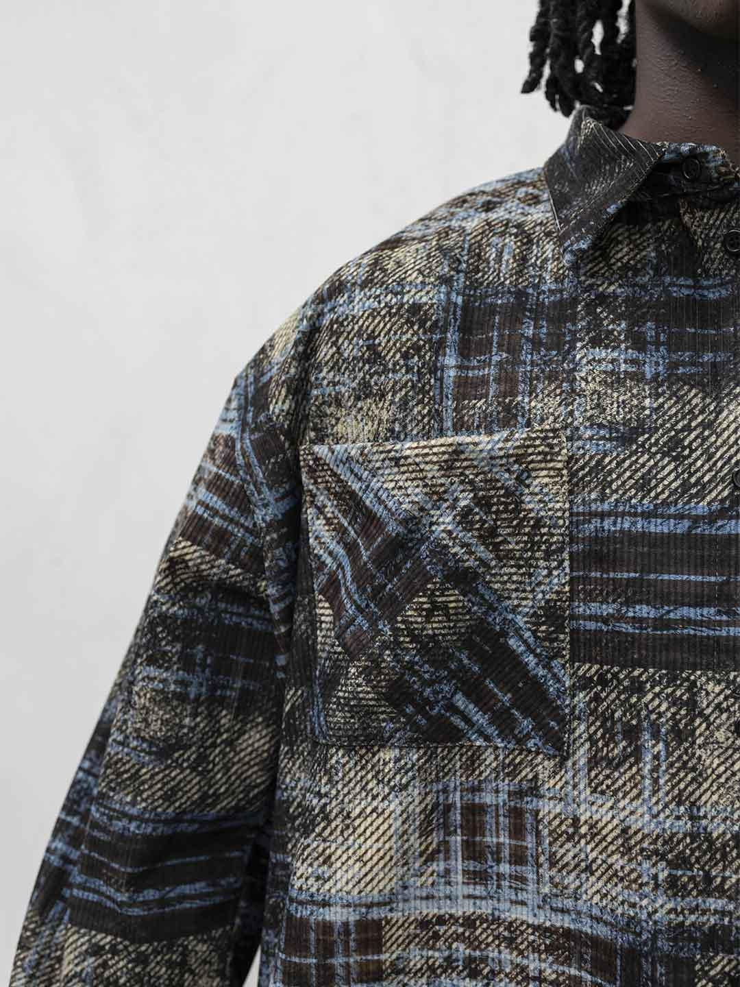 Present Day camicia marrone a righe PRS063 MARRONE PRESENT DAY