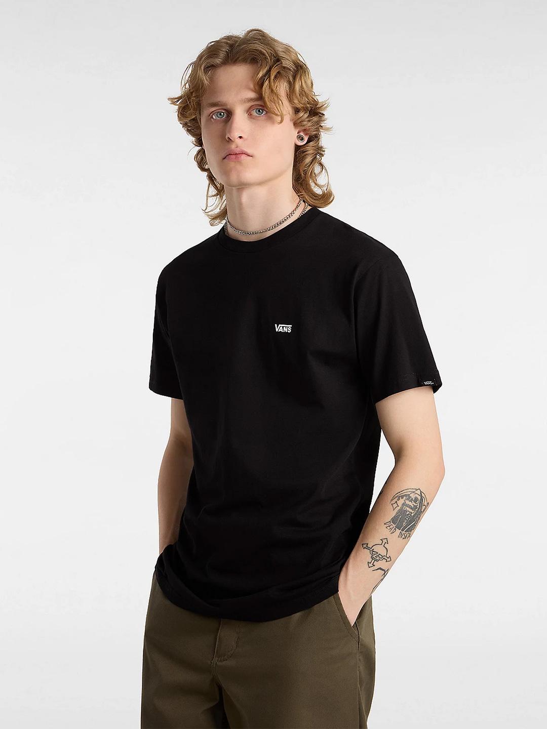 Vans Left Chest t-shirt nero con logo bianco VN0A3CZEY28 NERO VANS