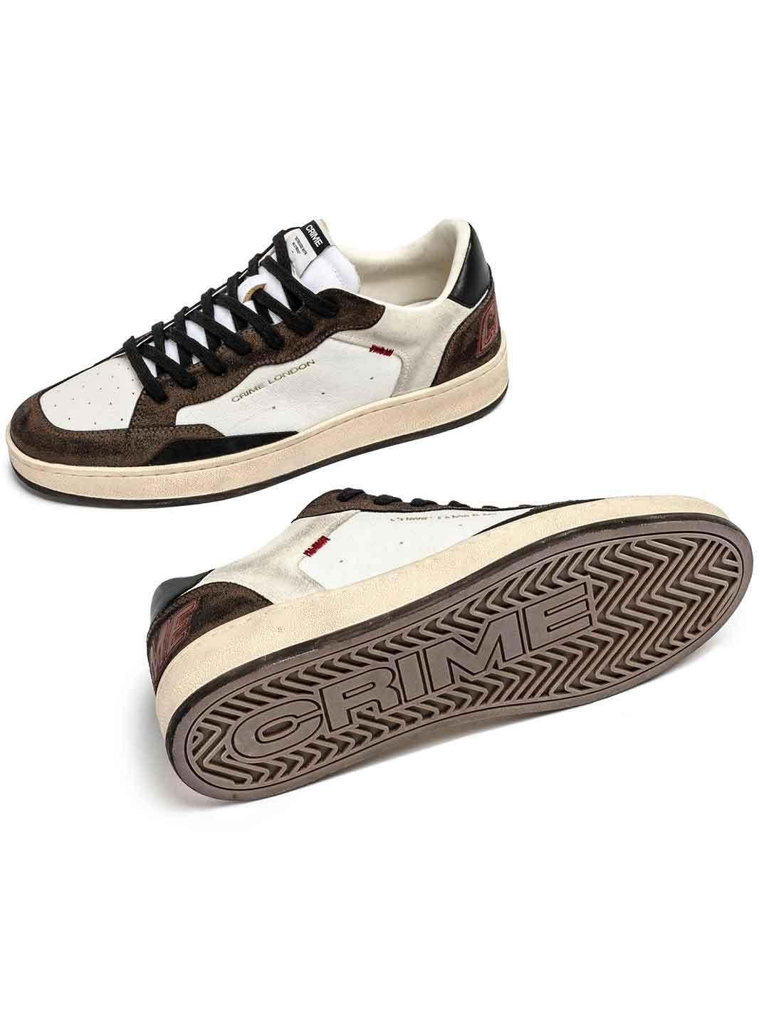 Crime Chelsea sneakers bianco con tab marrone 11200 BIANCO CRIME