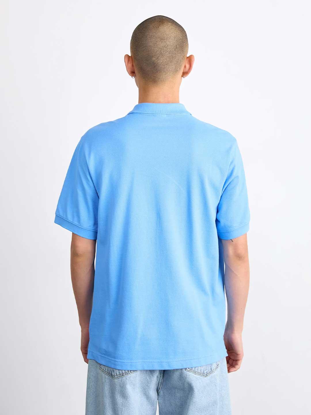 Nike polo azzurro con logo bianco FN3894-412 AZZURRO NIKE