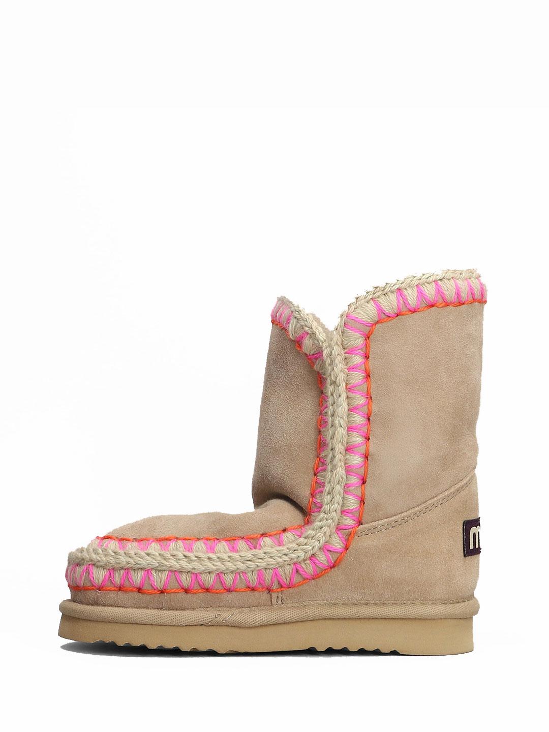Mou Eskimo Kid Overstitching stivali kids beigE FK101041AJ BEIGE MOU