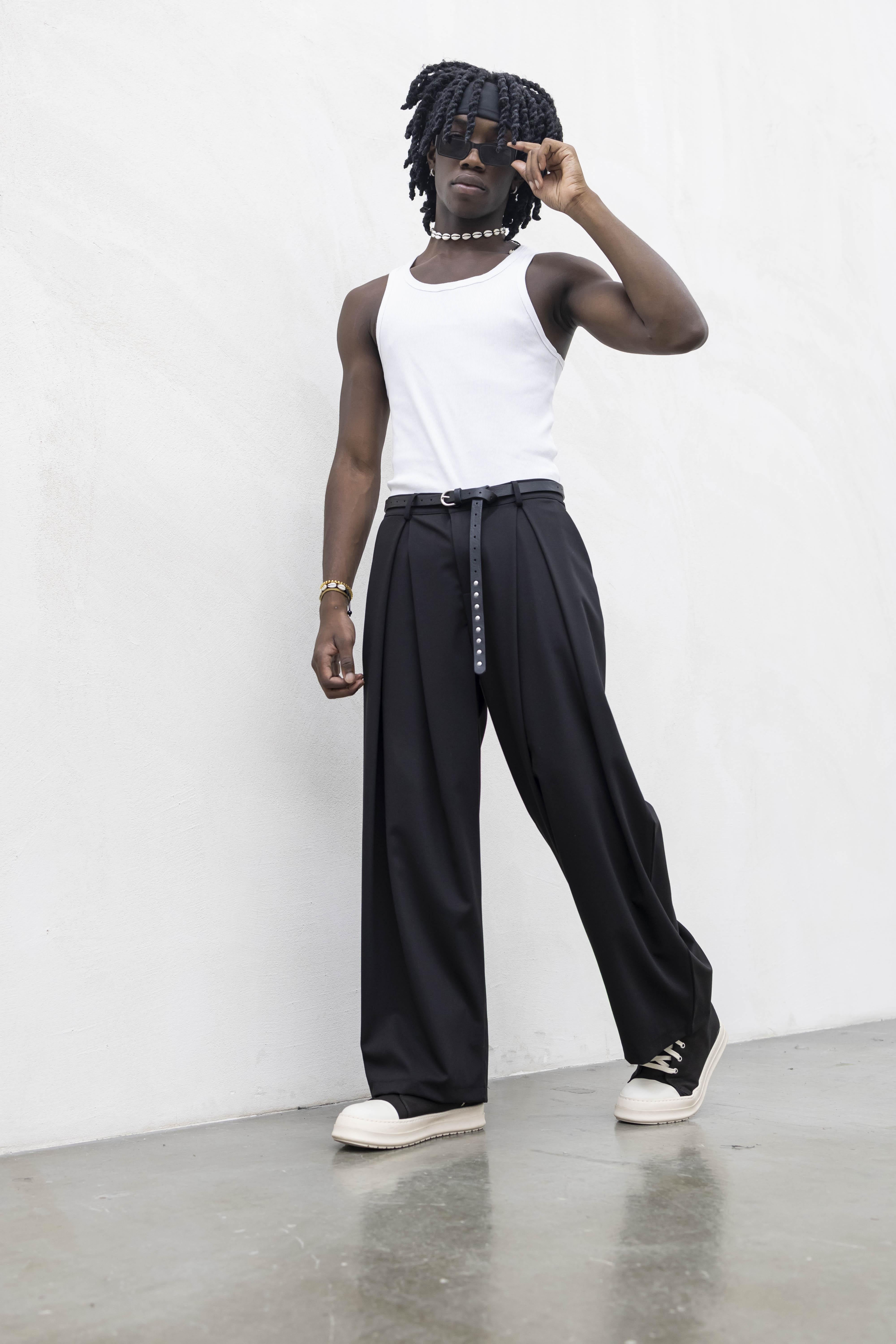 Tokyo pantaloni nero con super pences TKO005 NERO TOKYO