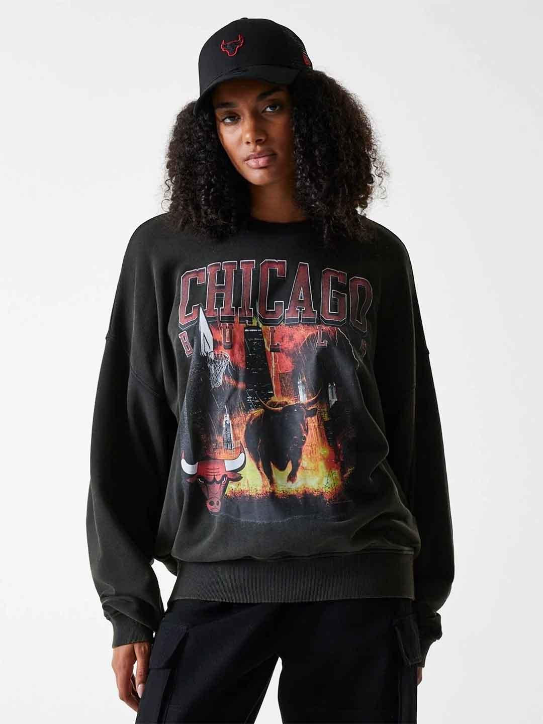 New Era felpa grigio Chicago Bulls 60684351 GRIGIO NEW ERA