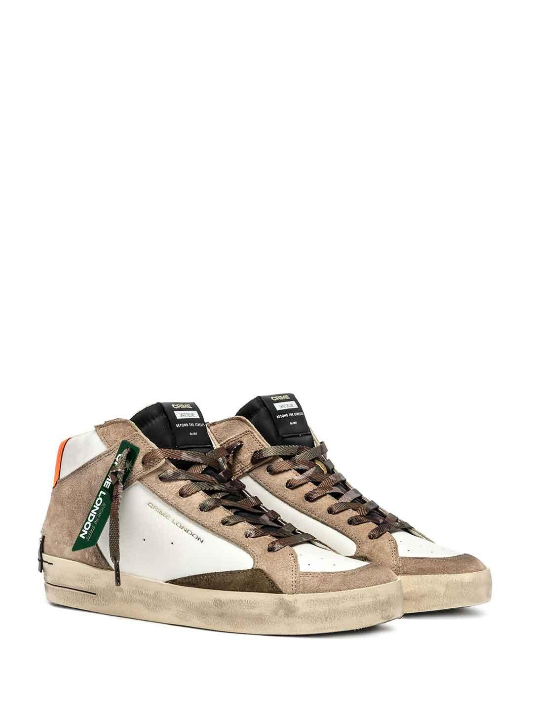 Crime Sk8 Deluxe Mid sneakers beige 11152 BEIGE CRIME