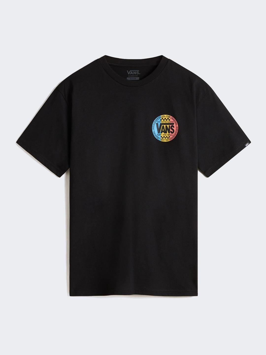 Vans t-shirt nero con logo multicolor VN000M6RBLK NERO VANS