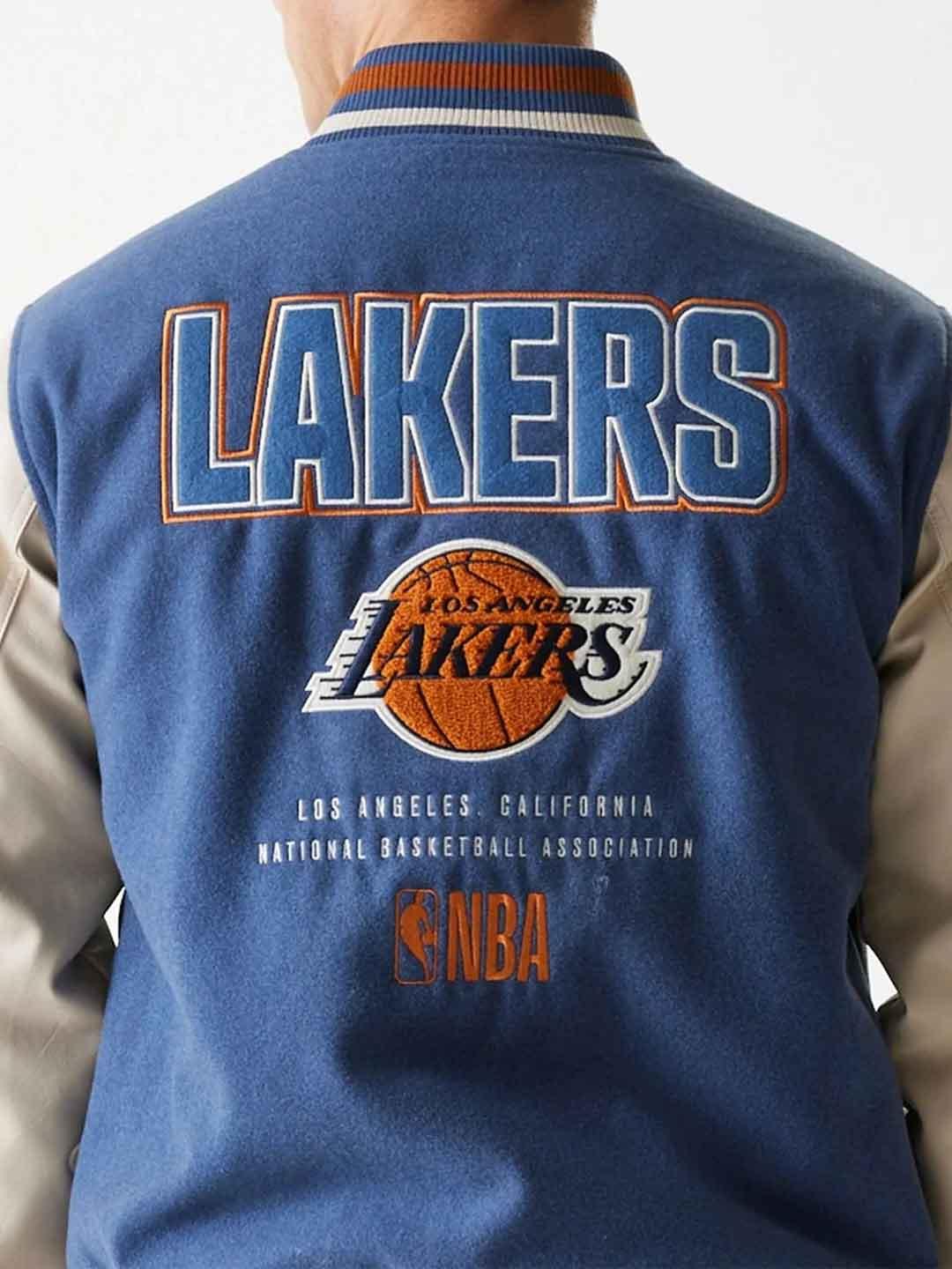 New Era giubbino celeste Lakers con patch 60684333 CELESTE NEW ERA
