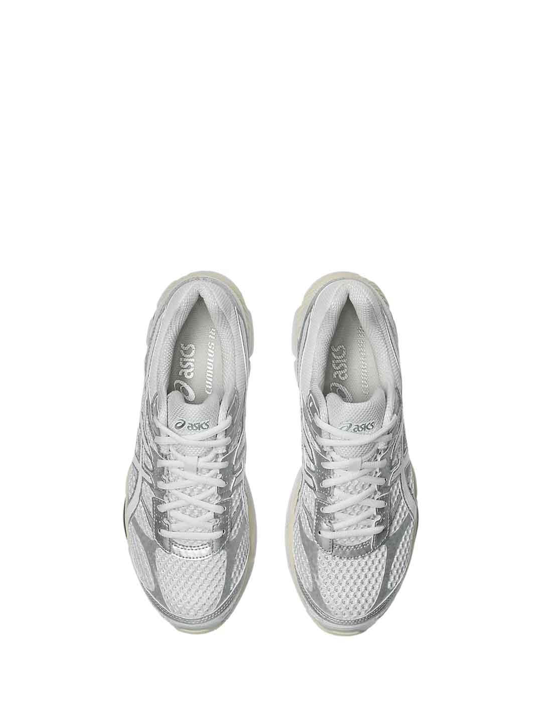 Asics Gel-Cumulus 16 sneakers bianco e argento 1203A733 102 BIANCO ASICS