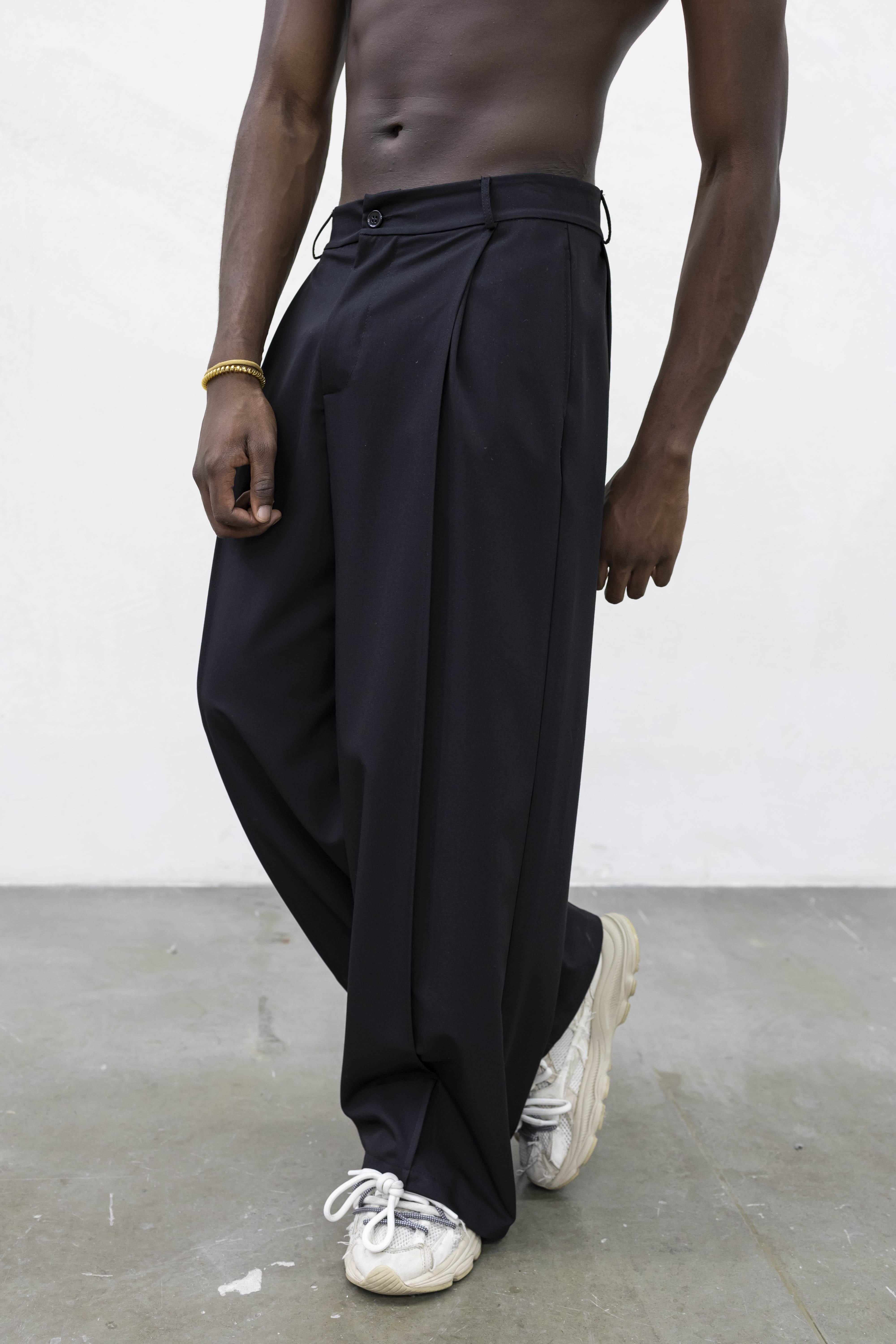 Present Day All Pinces pantaloni nero PRS019 NERO PRESENT DAY