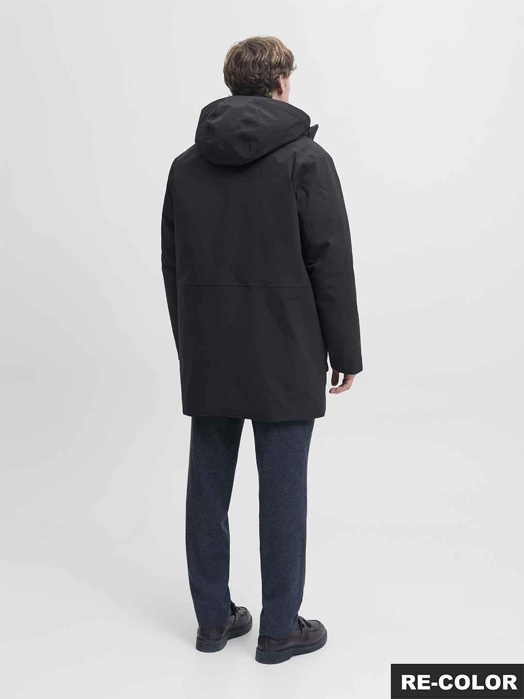 Jack & Jones giubbino nero lungo 12280904 NERO JACK & JONES