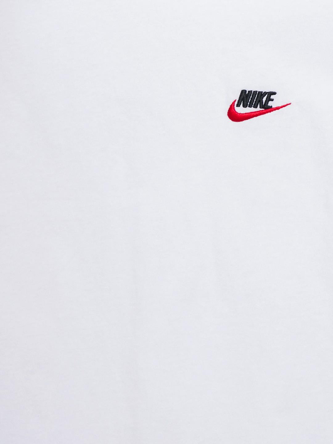 Nike t-shirt bianco con logo rosso AR4997-100 BIANCO NIKE