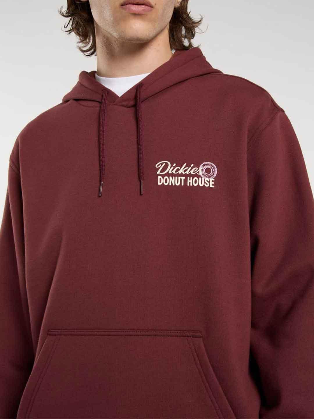 Dickies Donut House felpa bordeaux DK0A88ATL161 BORDEAUX DICKIES