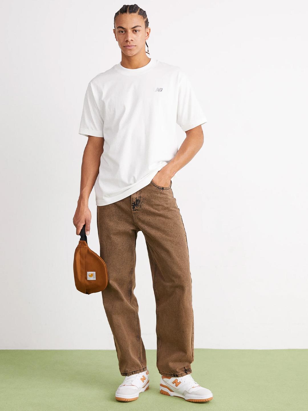 New Balance t-shirt bianco con logo MT41509WT BIANCO NEW BALANCE