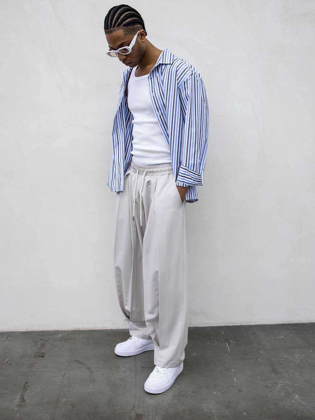 Tokyo camicia celeste a righe TKN045 CELESTE TOKYO