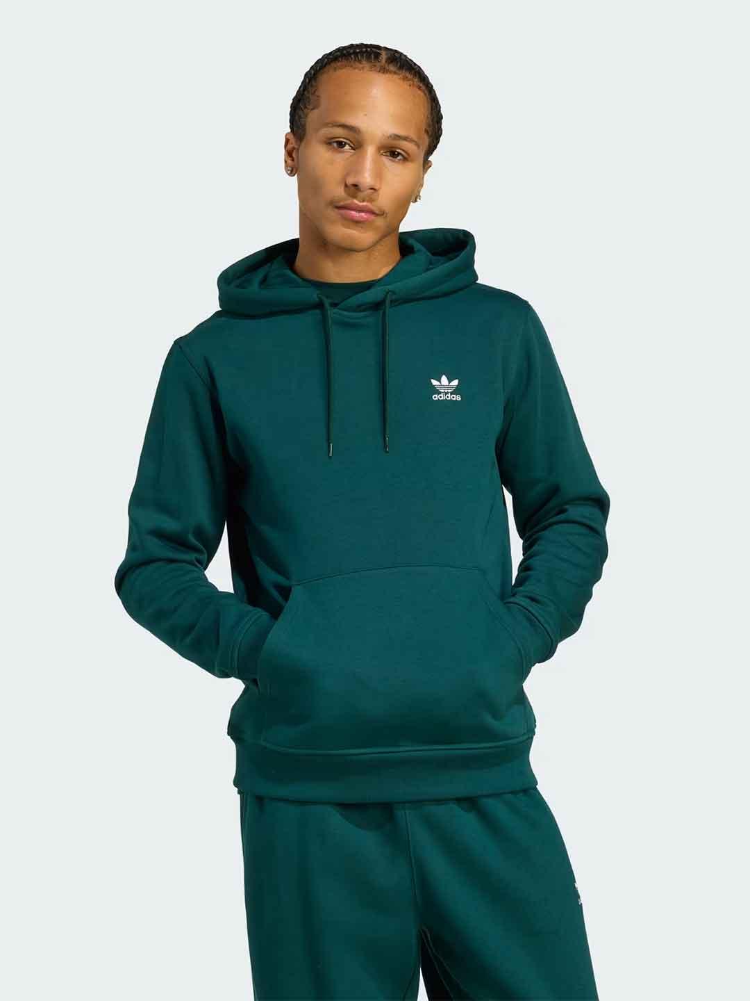 Adidas felpa verde con cappuccio JZ3589 VERDE ADIDAS