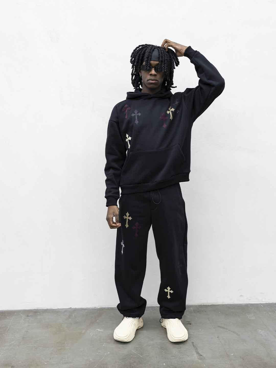 Tokyo coordinato nero con croci RB002 NERO TOKYO