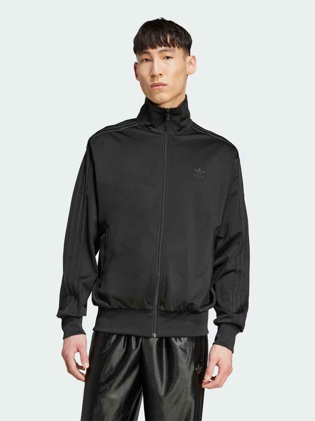 Adidas felpa nero con zip JY1347 NERO ADIDAS