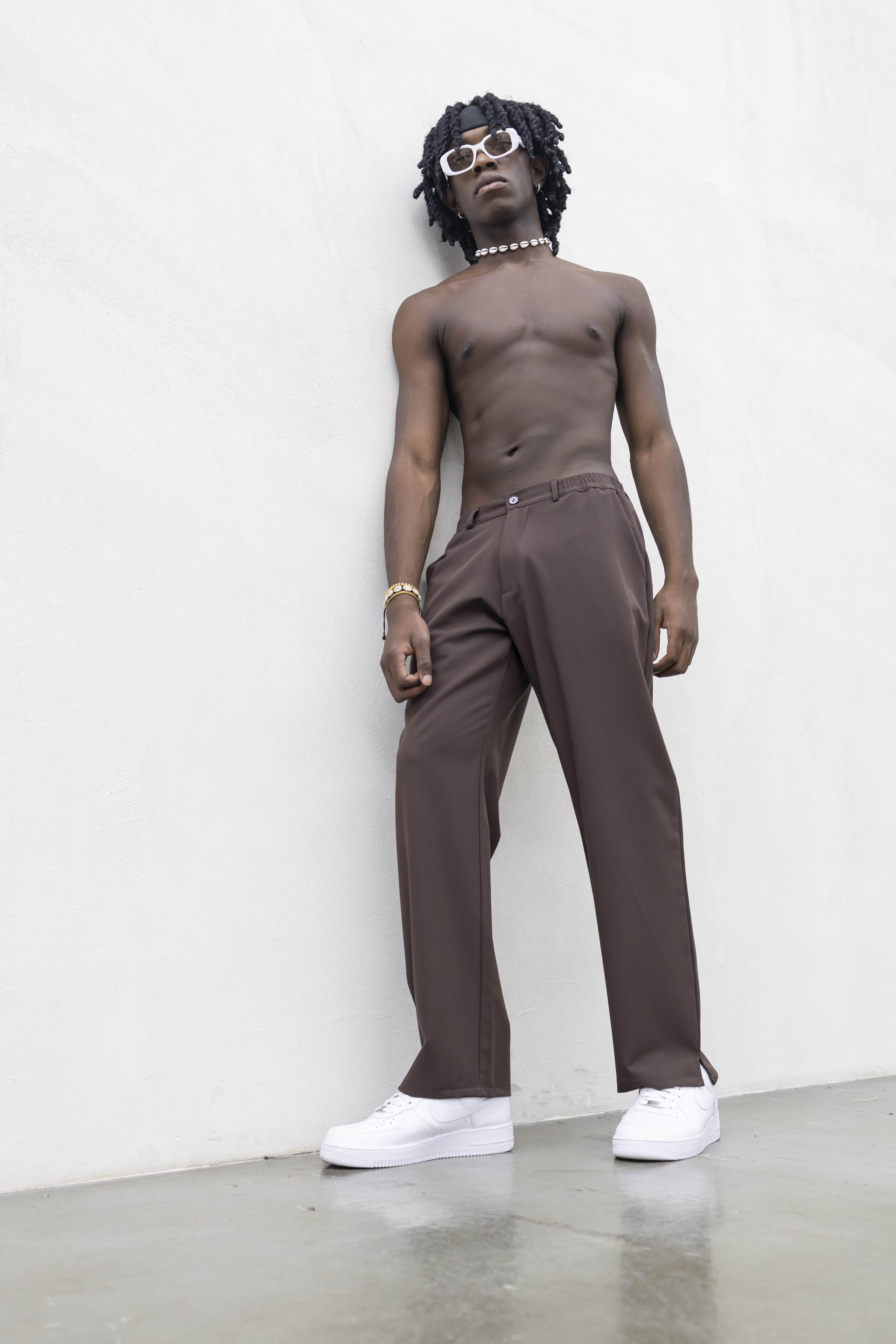 Tokyo pantaloni marrone simply con spacchetti TKO003 MARRONE TOKYO