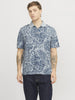 Jack & Jones polo azzurro a fantasia