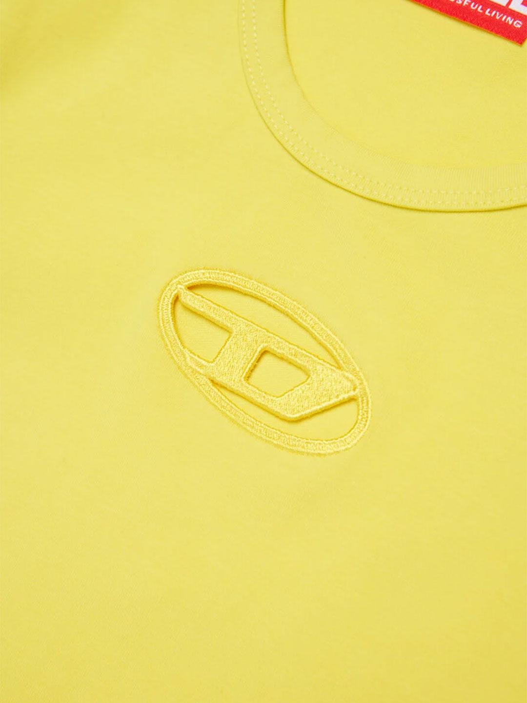 Diesel Tangie t-shirt giallo con logo forato J01830 0AFAA GIALLO DIESEL