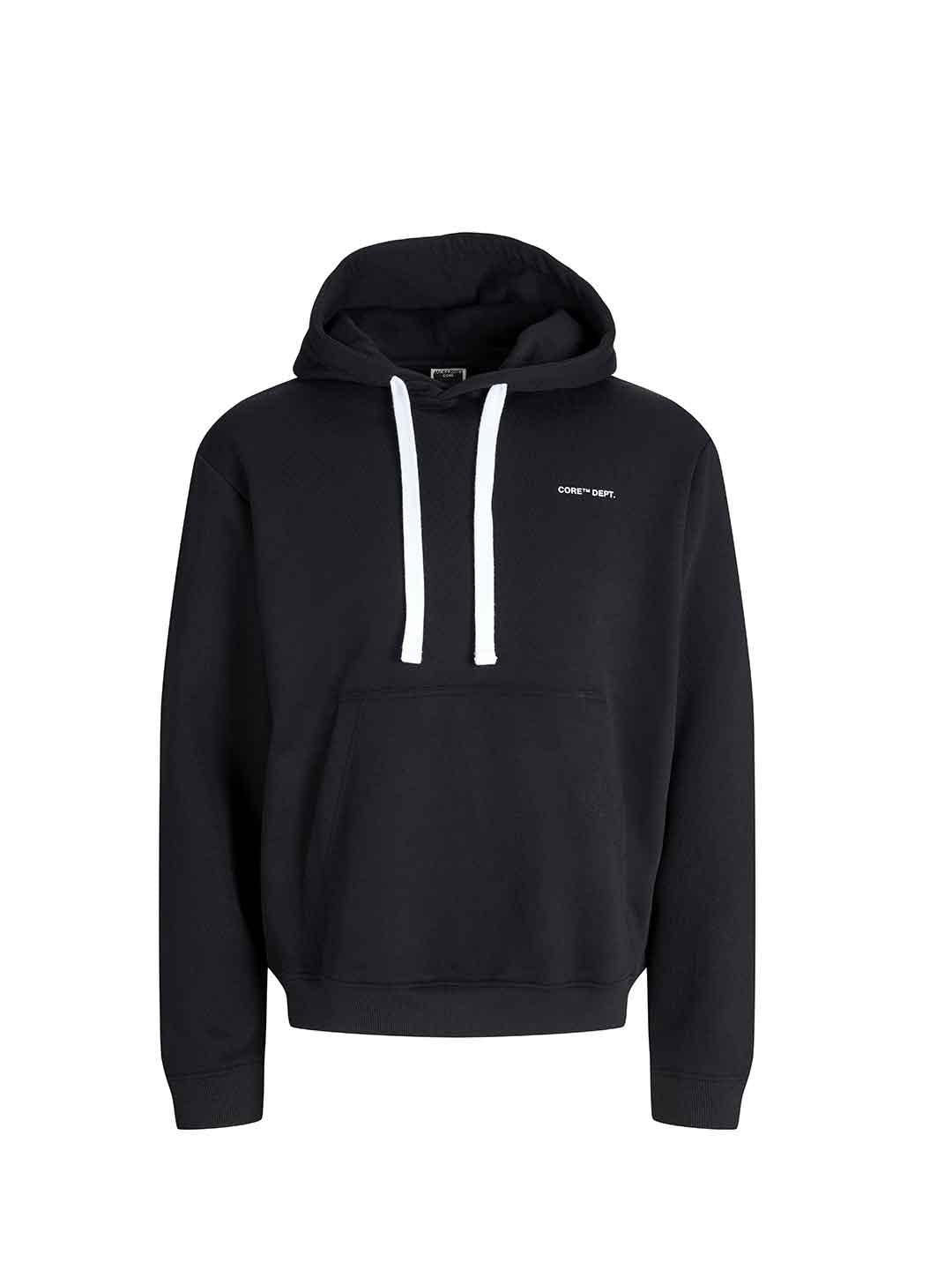 Jack & Jones felpe nero con cappuccio 12282973 NERO JACK & JONES