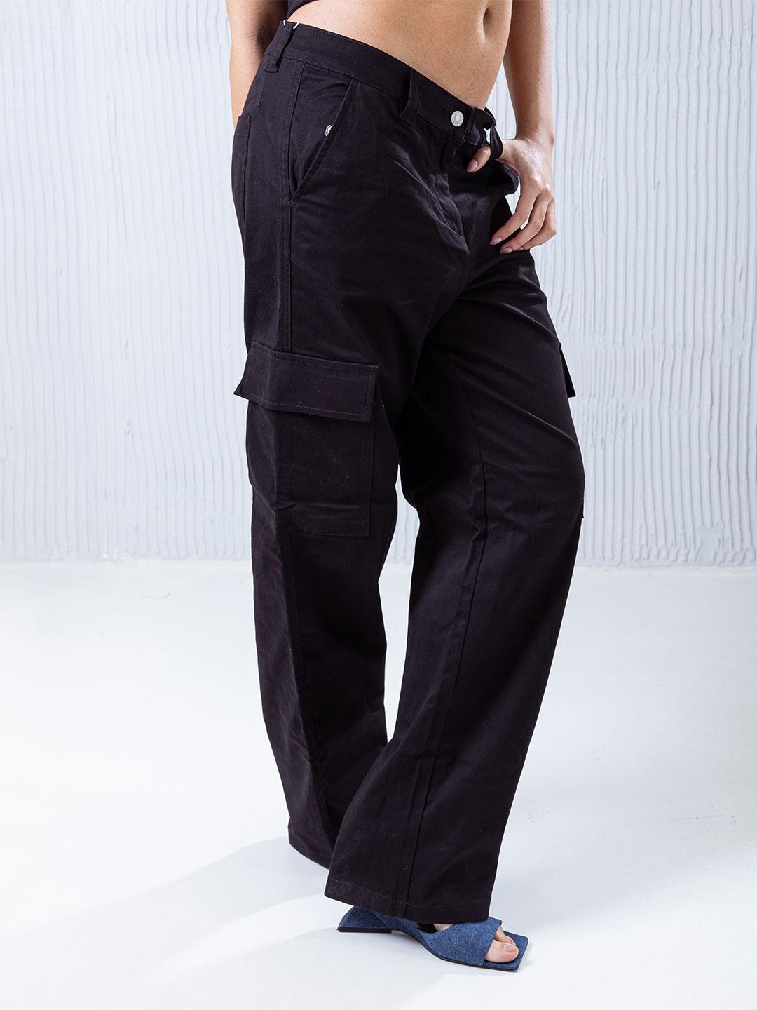 JJXX Kendal pantaloni nero cargo 12236946 NERO JJXX