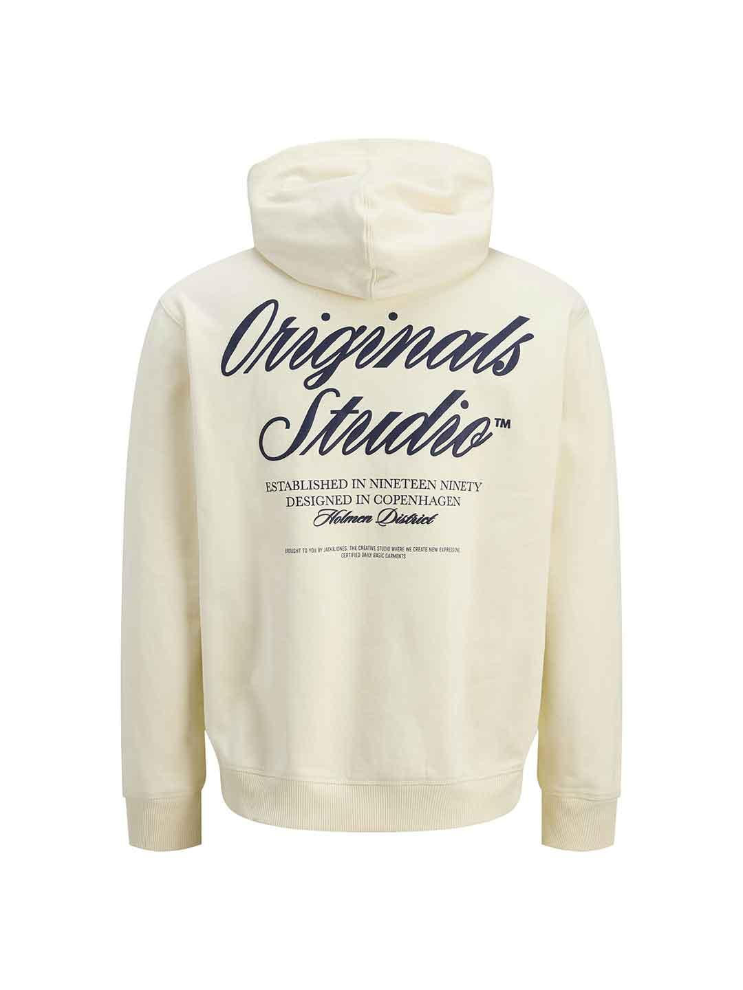 Jack & Jones felpa panna con cappuccio 12283054 PANNA JACK & JONES