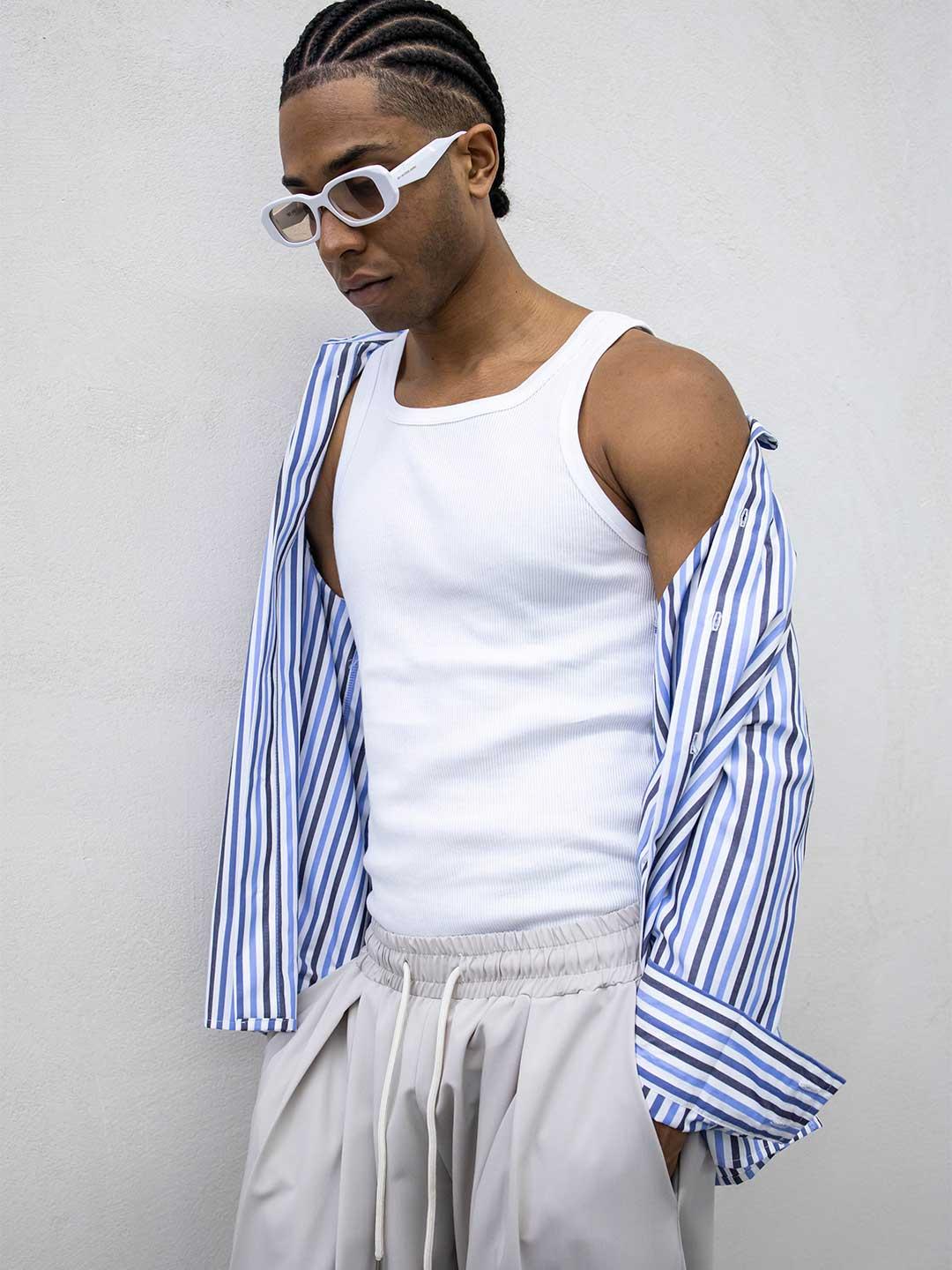 Tokyo camicia celeste a righe TKN045 CELESTE TOKYO