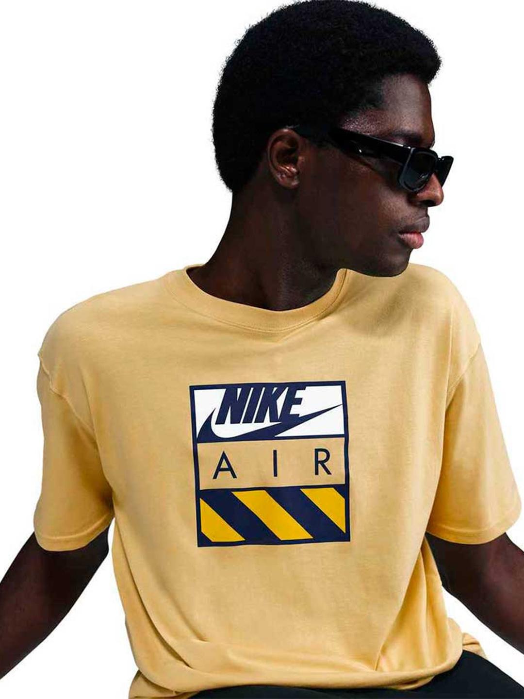 Nike t-shirt giallo ocra Air HJ0578-700 GIALLO NIKE