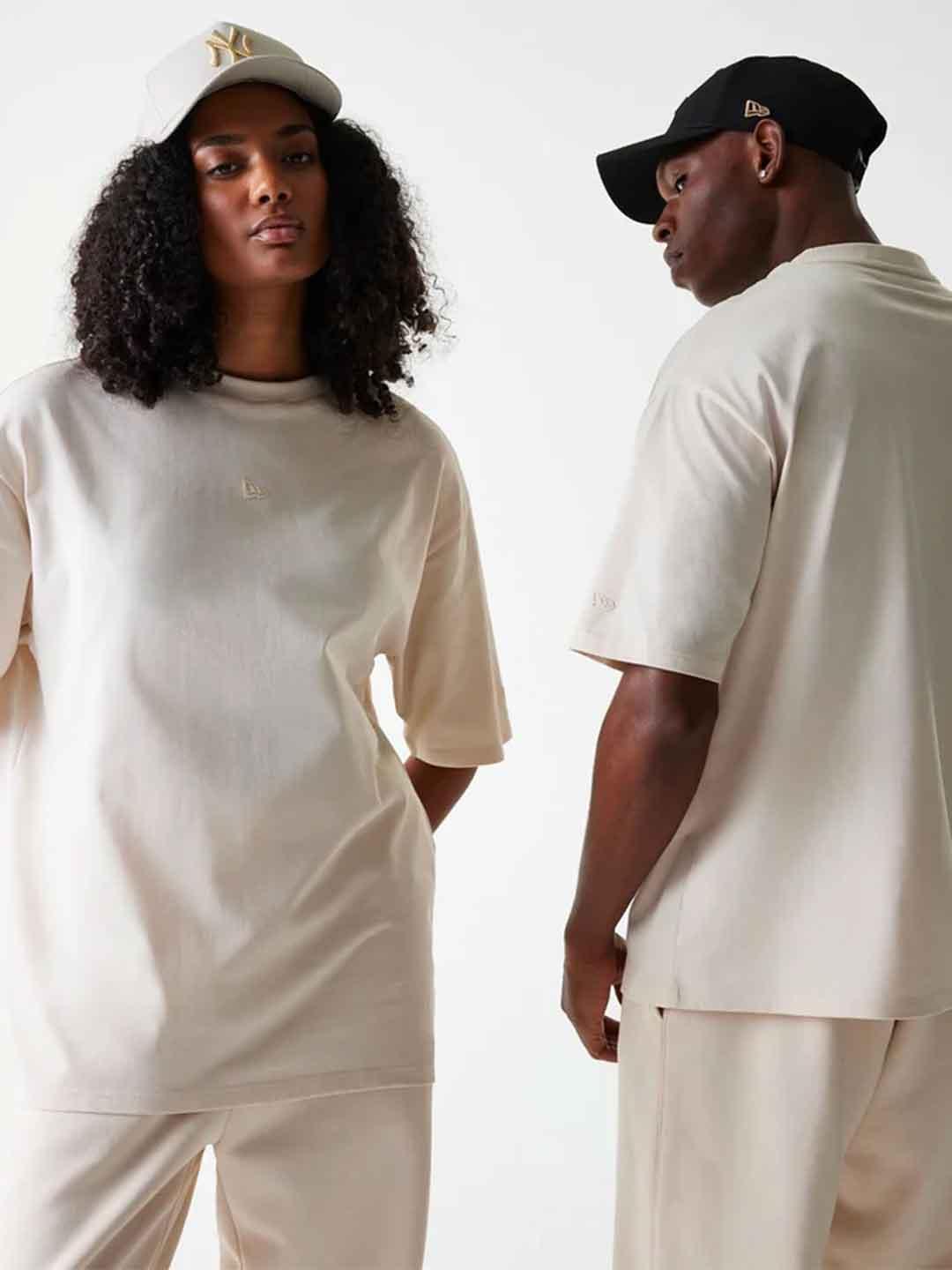 New Era t-shirt panna con logo panna 60684523 PANNA NEW ERA