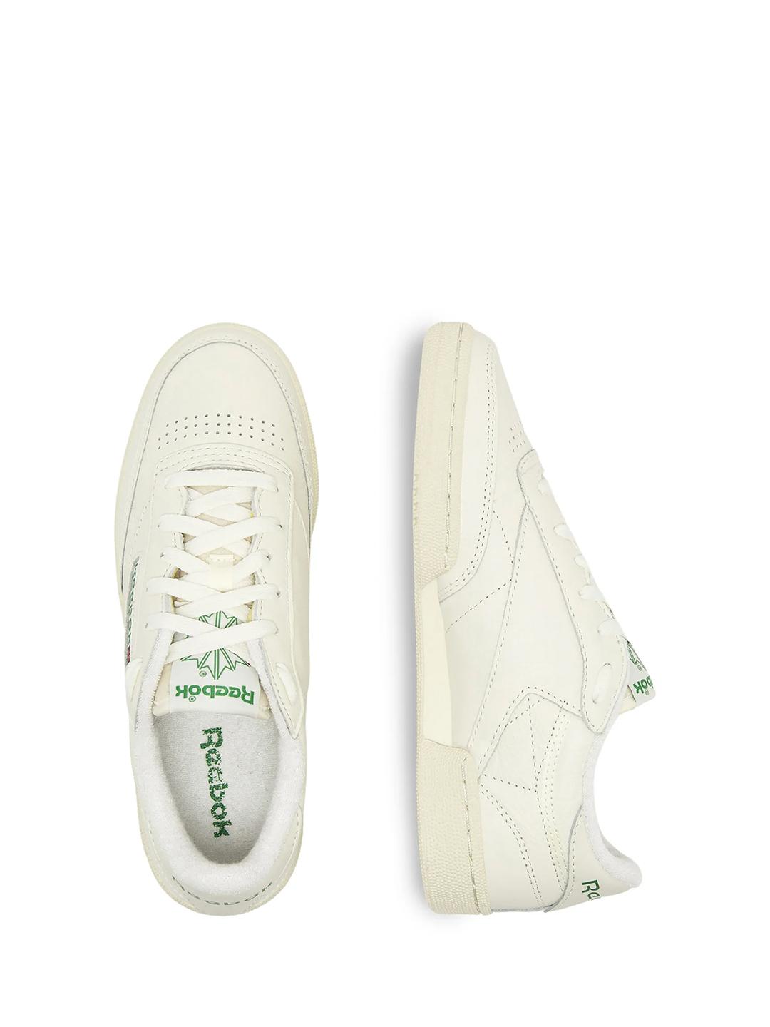 Reebok Club C 85 Vintage sneakers panna con logo verde 100000317 PANNA REEBOK