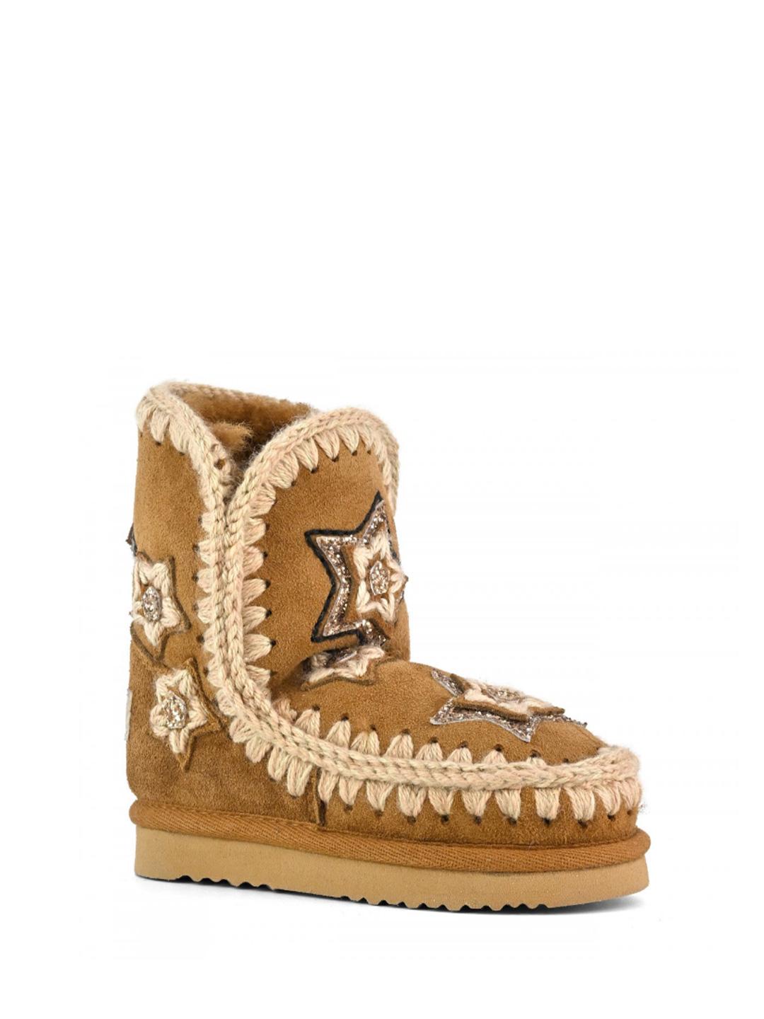 Mou Eskimo Kid Crochet Stars stivali kids beige con stelle FK101040AK BEIGE MOU