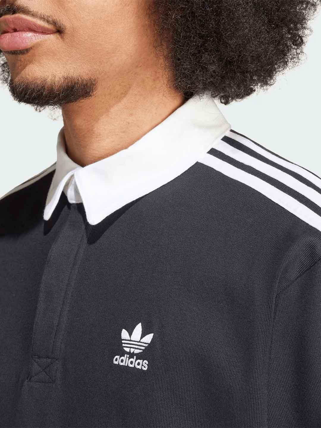 Adidas Adicolor Rugby polo nero IZ4806 NERO ADIDAS