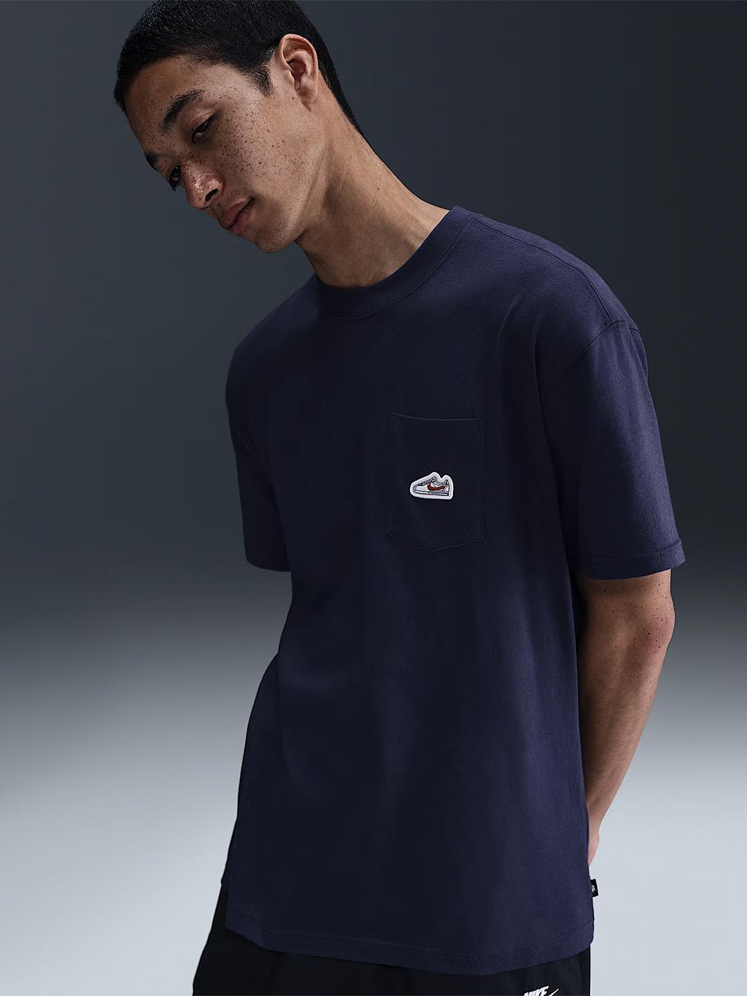 Nike t-shirt blu con taschino IB1382-410 BLU NIKE