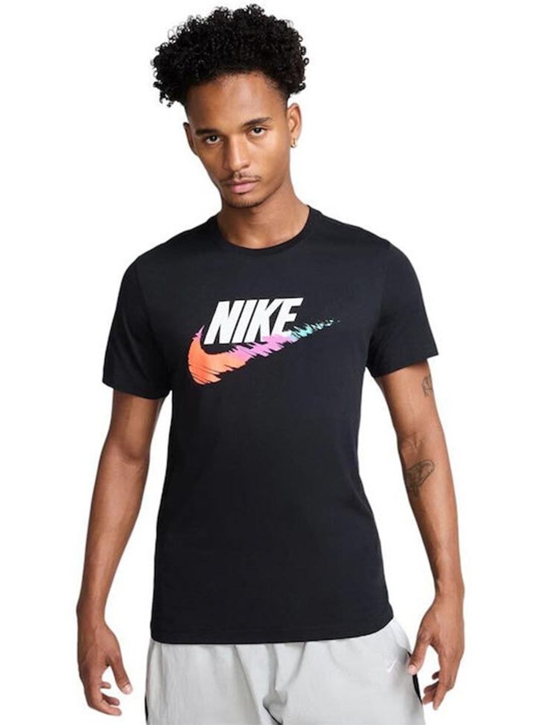 Nike t-shirt nero con logo multicolor HJ0568-010 NERO NIKE