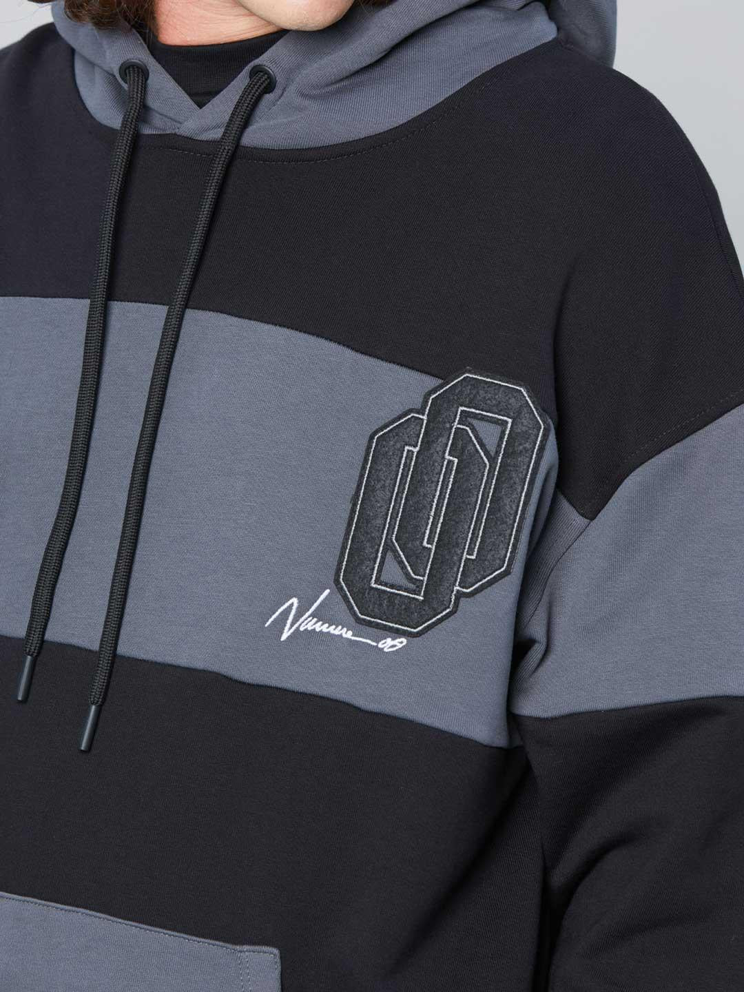 Numero 00 Friendly College Hoodie felpa grigio a righe 23021 GRIGIO NUMERO 00