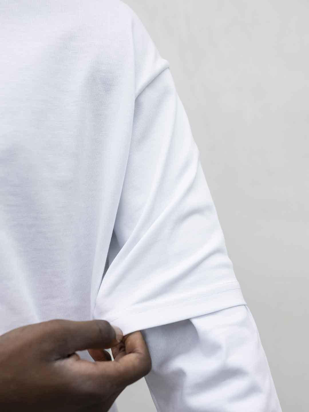 Present Day t-shirt bianco manica lunga PRS046 BIANCO PRESENT DAY