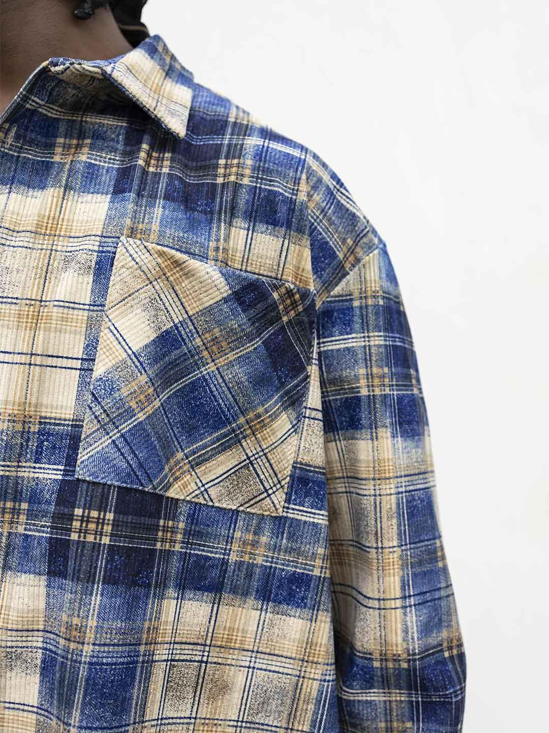 Present Day camicia blu a righe PRS063 BLU PRESENT DAY