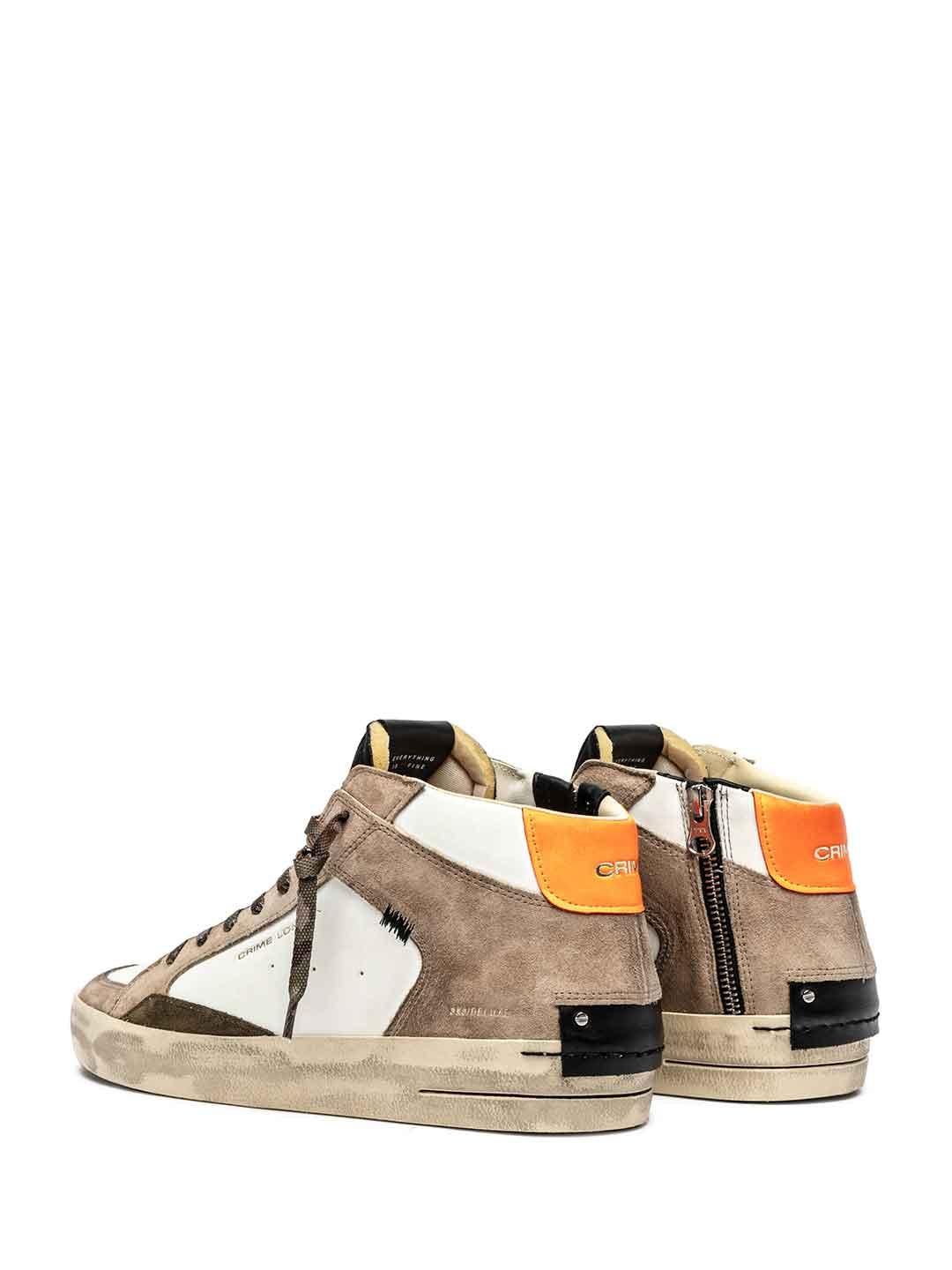 Crime Sk8 Deluxe Mid sneakers beige 11152 BEIGE CRIME