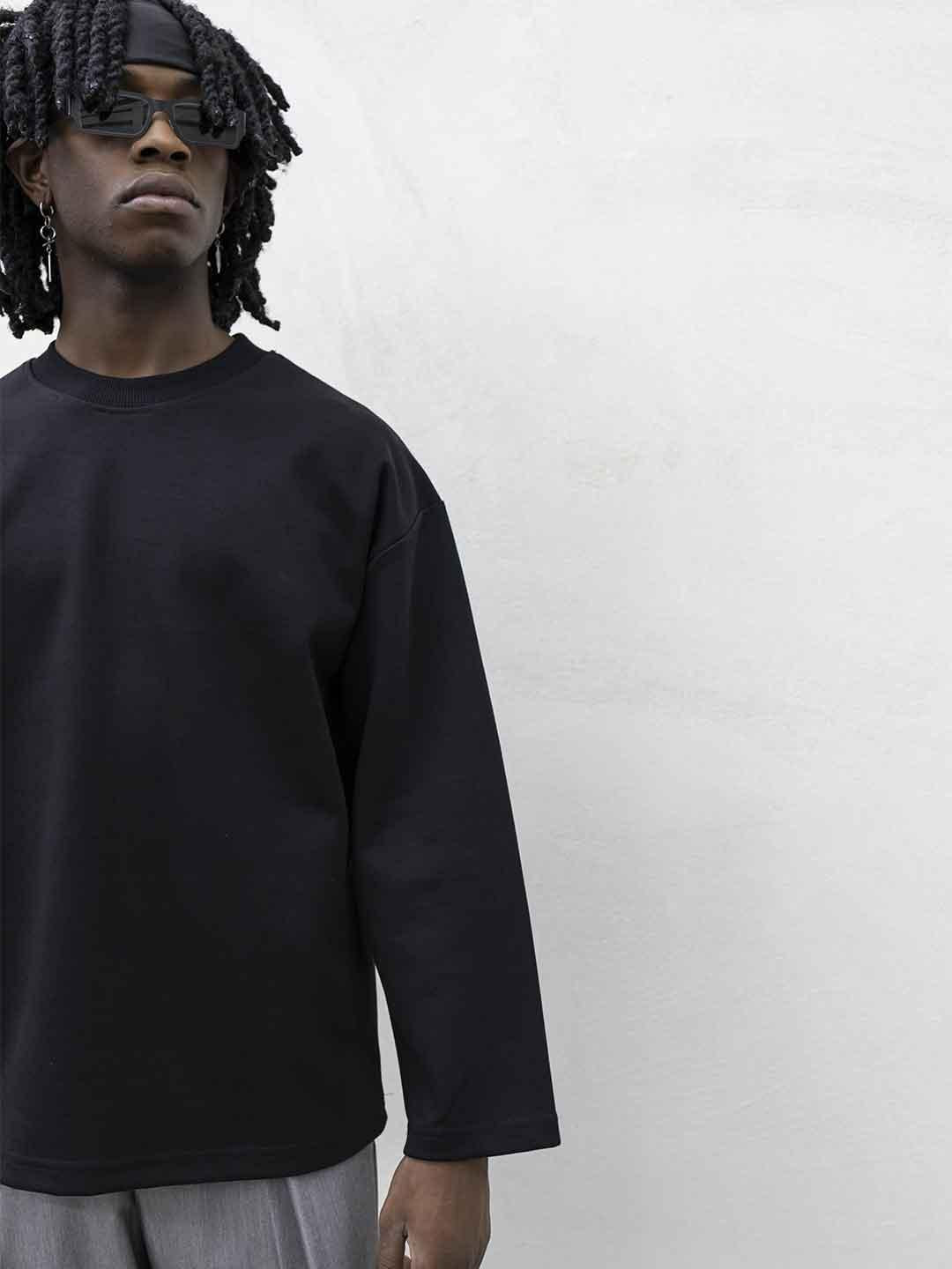 Present Day Long Perfect t-shirt nero maniche lunghe PRS061 NERO PRESENT DAY
