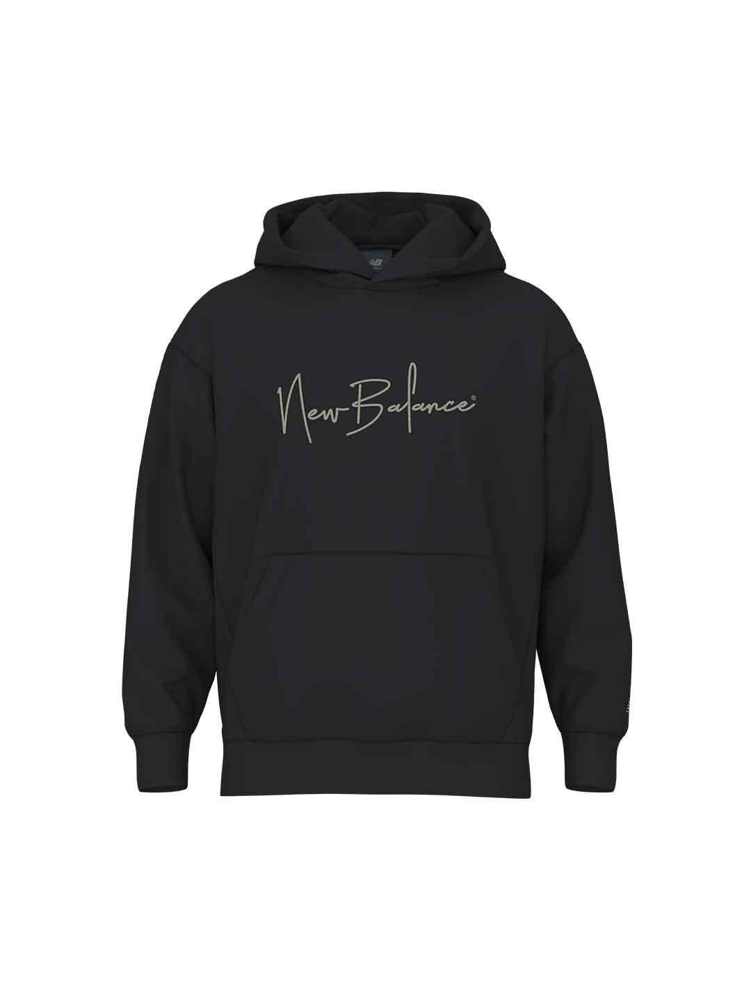 New balance felpa nero con cappuccio fisso MT53938BK NERO NEW BALANCE