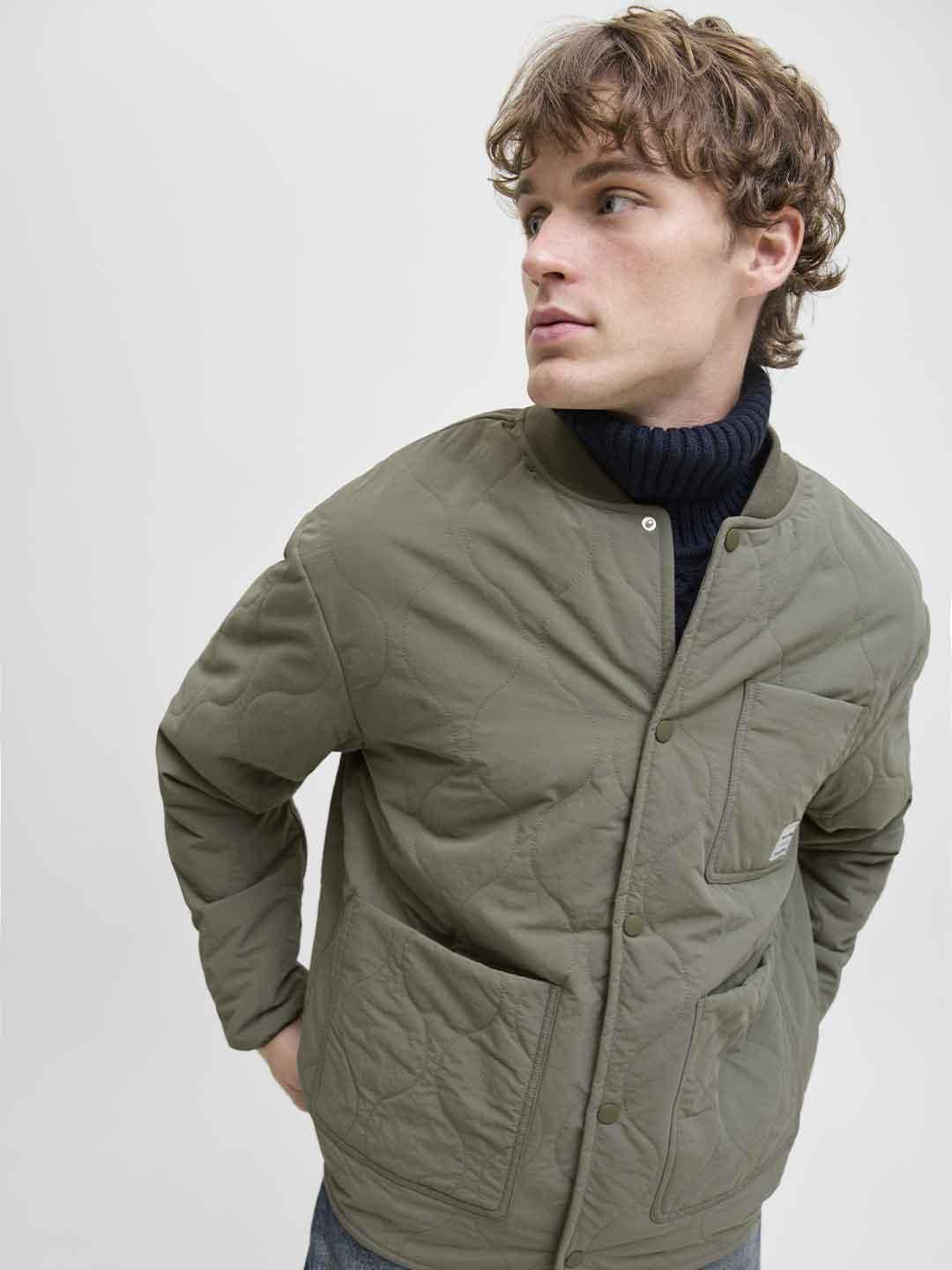 Jack & Jones giubbino verde con tasche 12279236 VERDE JACK & JONES