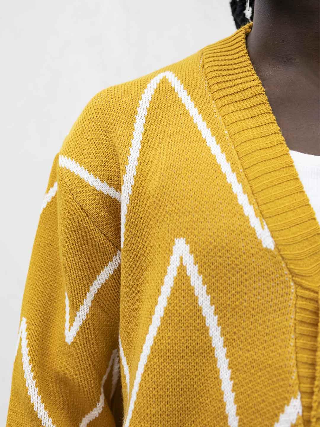Tokyo cardigan giallo e bianco TCK009 GIALLO TOKYO