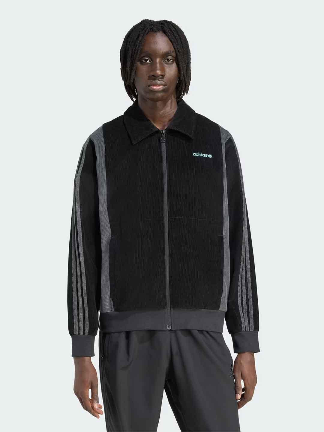Adidas giubbino nero a coste JX3085 NERO ADIDAS
