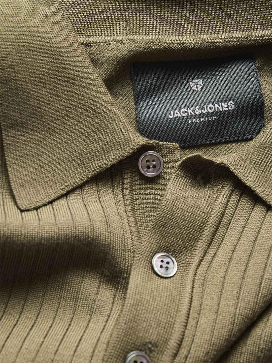 Jack & Jones polo verde 12283290 VERDE JACK & JONES