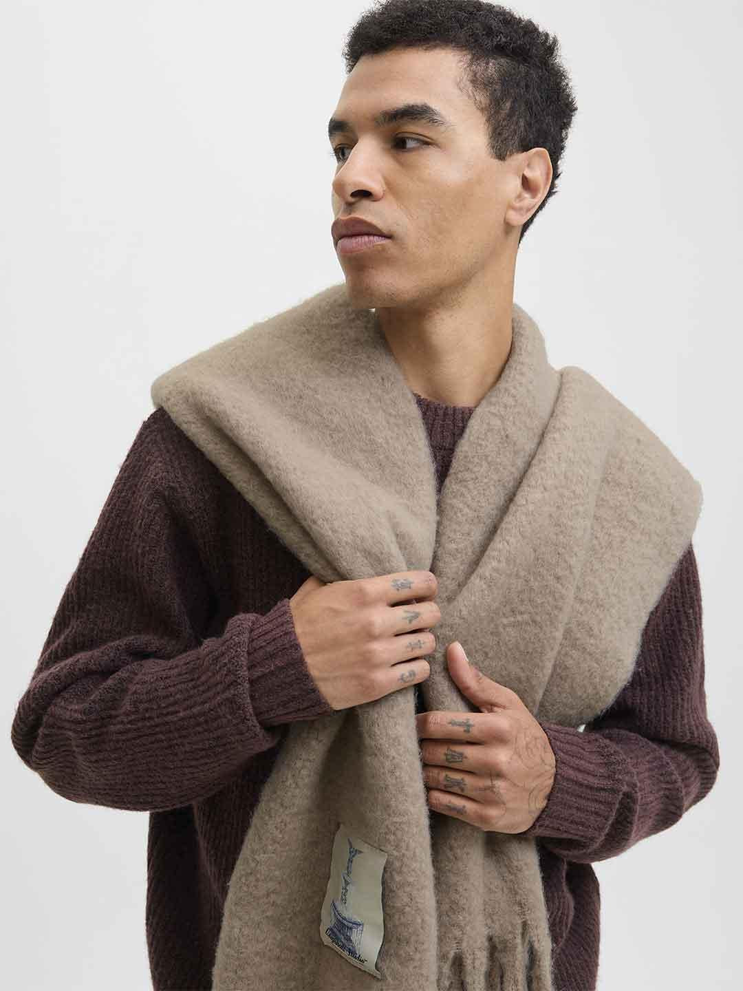 Jack & Jones sciarpa beige 12283646 BEIGE JACK & JONES