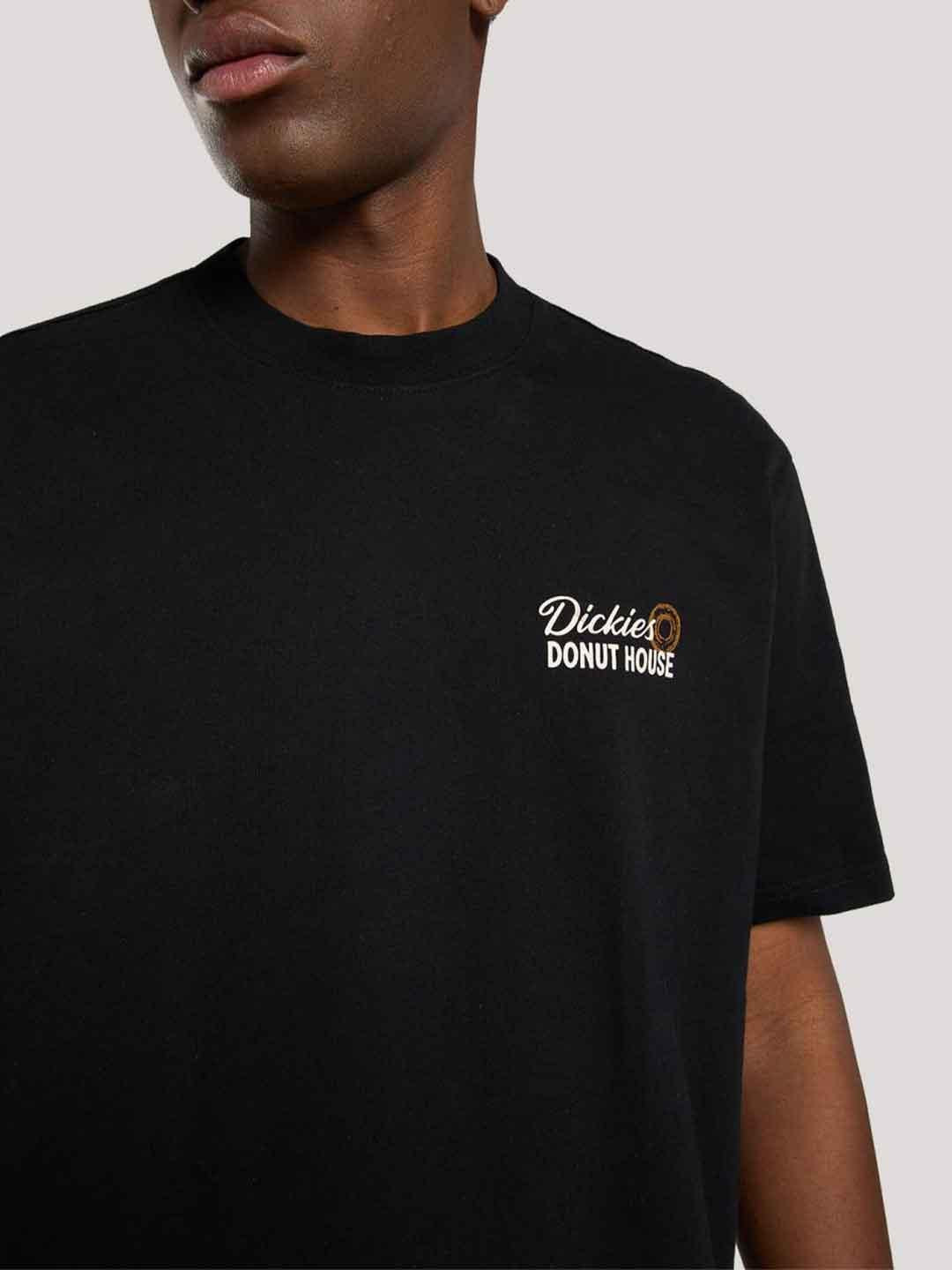 Dickies Donut House t-shirt nero con stampa retro DK0A87QNBLK1 NERO DICKIES