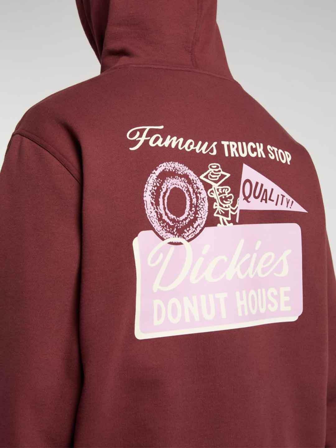 Dickies Donut House felpa bordeaux DK0A88ATL161 BORDEAUX DICKIES